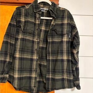 Wolverine Men's Black and Tan Plaid Shirt Jacket